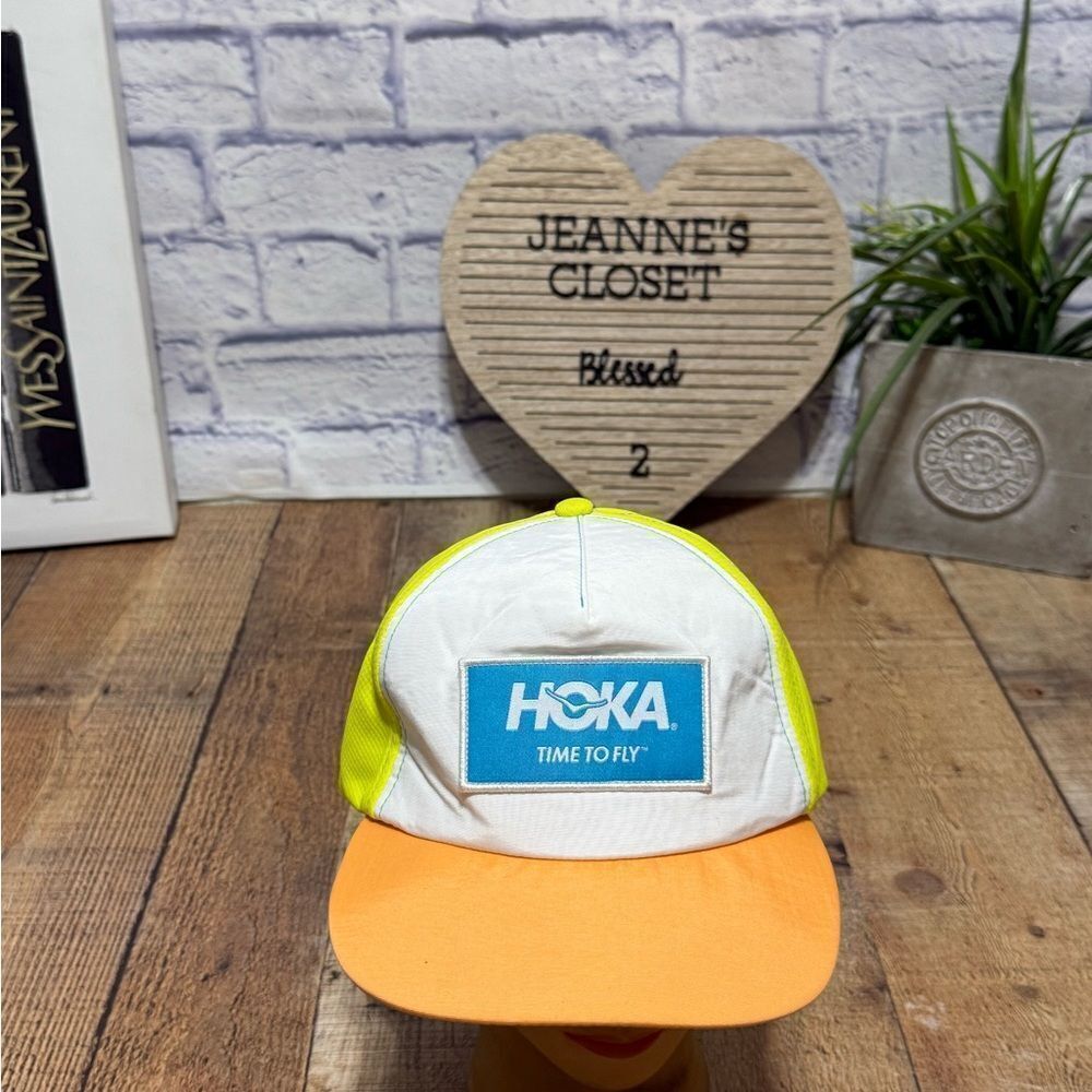Hoka One One Time to Fly color block Hat -Strap Back Adjustable/Running Athletic